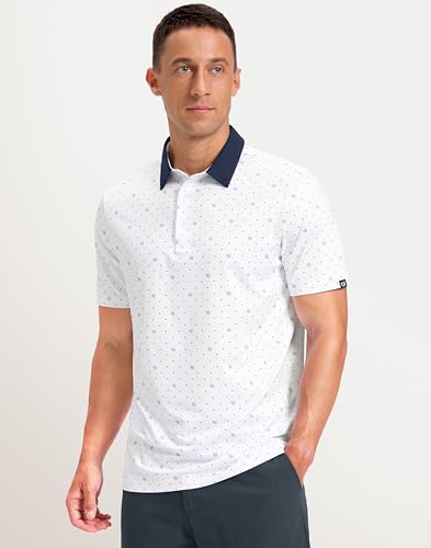 Image of Men's Golf Polo Shirts Dry Fit Performance Moisture Wicking Casual Print Golf Shirts for Men Breathable
