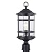 Southport Rust Proof 1L Black Coastal Outdoor Post Light Clear Glass