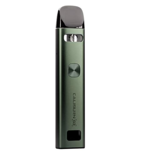 Uwell Caliburn G3 Vape Kit - E Cigarette Starter Kit Long Lasting 900mAh Battery 25W Single Button MTL & RDTL Vaping Dual Airflow 2ml Cartridge - No Nicotine (Green)
