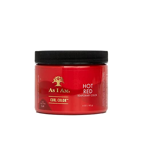 As I Am Curl Color - Hot Red - 6 oz - Temporary Color & Curling Gel - Medium Hold - Vegan & Cruelty...