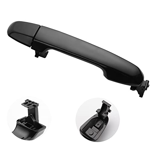 Image of 4 PCS Exterior Door Handle Set, Compatible with 2012-2017 Toyota Camry, Front Left Right Rear Driver Passenger Side, Replaces# 6921106090 6925006020C0, Smooth Black