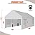 JAMFLY Carport, 10x20 ft Heavy Duty Carport with Roll-up Windows, Portable Garage with Removable Sidewalls & Doors, Car Canopy with Sandbags and All-Season Tarp for Car Boat Truck Motorcycle