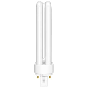 18W Compact Fluorescent Lamp 2-Pin, G24d-2 Neutral White 4000K, 1200LM, 2U Double Turn Tube Energy Saving Lamp, 220V PLC 840 CFL Lamp, Non-Dimmable, Suitable for Corridor, Bathroom, Bedroom, 1 Pack