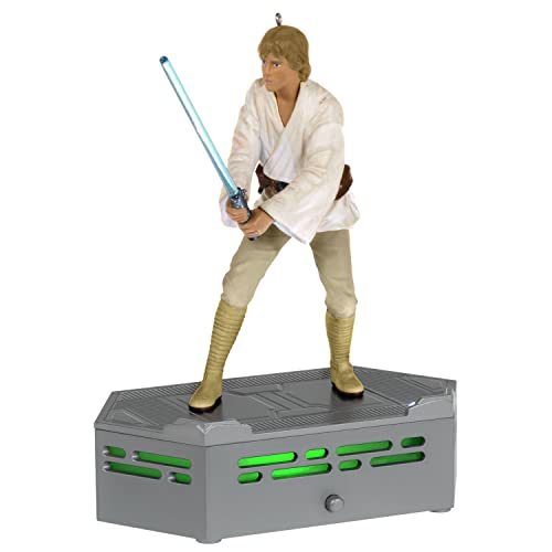 Hallmark Keepsake Star Wars Christmas Ornament, Star Wars: A New Hope Collection Luke Skywalker, Light and Sound, May the 4th