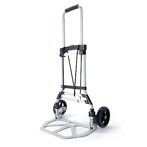 Yinleader 100KG Heavy Duty Folding Trolley Aluminium Hand Truck Foldable Multi Use Trolley 100KG Load Capacity