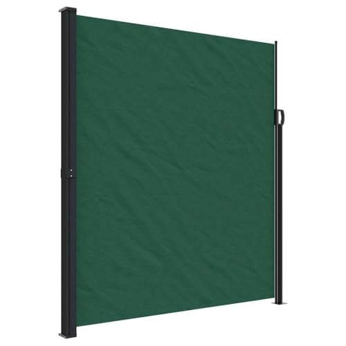 Protección visual para jardín con toldo lateral extensible verde de poliéster 220x500 2