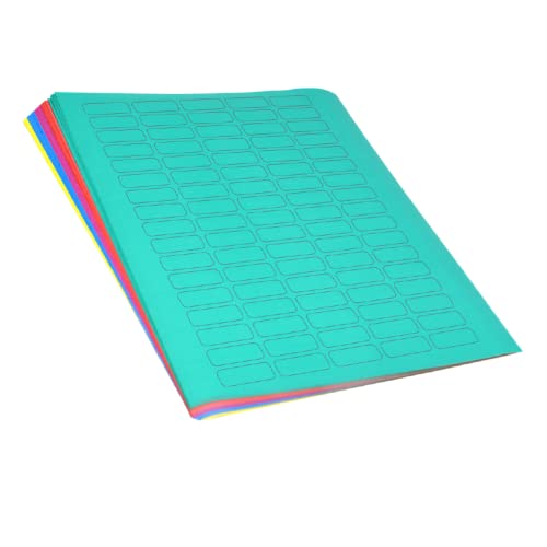 Globe Scientific LCS-33X13RW Cryogenic Label Sheet for 1.5-2mL Tube, 33mm Length, 13mm Width, Assorted, Pack of 2125