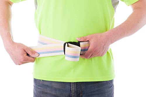 Image of ALBIO Gait Belt - Transfer and Walking Assistance with Quick Release Buckle for Caregiver Nurse Therapist 2 inches Mulligan Mobilization Belt, Gait belt used in Physiotherapy (Black)