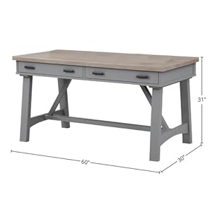 Parker house americana modern 60 traditional wood writing desk in gray  urban country home decor