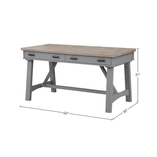 Parker house americana modern 60 traditional wood writing desk in gray  urban country home decor