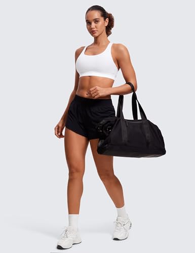 Image of CRZ YOGA Naked Feeling Strappy Sports Bras | Medium Support, Removable Pads, Yoga, Sleek, Scoop Neck, for Women