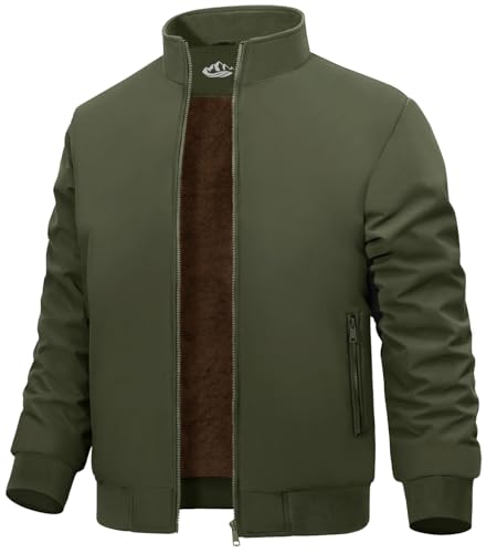Lonya Chaqueta Bomber Hombre Forro Polar Chaqueta de Invierno