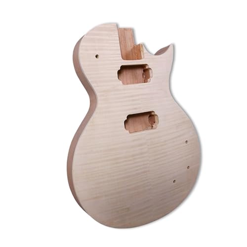 Unfinished Guitar Body Electric Guitar Body Mahogany Veneer Maple Semi-finished Unpainted DIY Accessories
