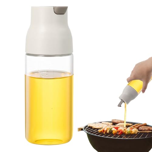 500 ML Shaker Vinaigrette en Verre, Distributeur d'Huile d'olive, Bouteille à Sauce Salade, Bouteille d'Huile de Verre Transparent Shaker pour Sauce