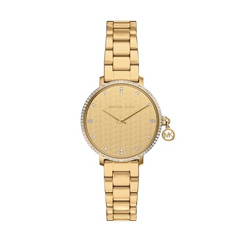 Image of Michael Kors Pyper Gold Quartz Stainless Steel Watch MK7572
