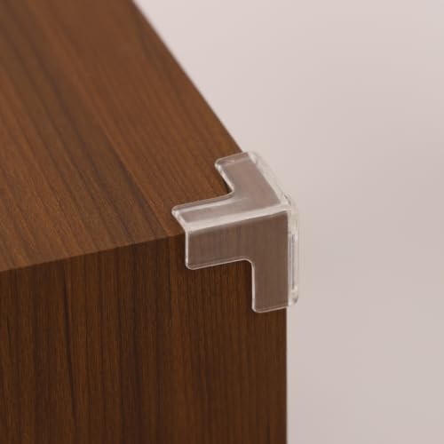 Image of Transparent Corner Protectors - Baby Safety Edge Guards for Furniture, Clear Sharp Corner Covers for Dining Table Baby Proofing (15 Pack T-Shaped)