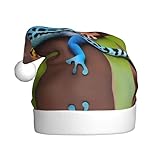 WZYWHJ Sombrero de Navidad para adultos, diadema ornamental para fiestas de vacaciones y eventos de disfraces, patrón colorido de gecos