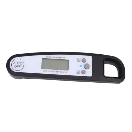 SEWOART Termómetro de Cocina Digital Plegable con Luminosa para Carne y Barbacoa Termómetro Electrónico Rápido y Preciso Color Negro