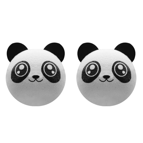 2Pcs Cute Panda Car Antenna Toppers - EVA Foam Decorative Balls, Universal Fit Auto Roof Decor, Anti-Collision Soft Accessories for Vehicles
