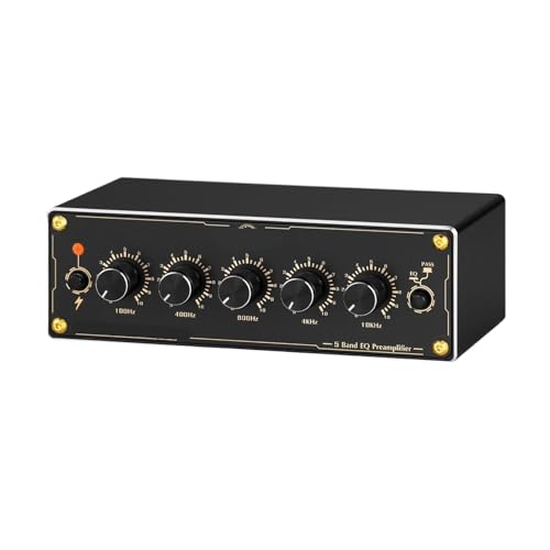 EQ5 2.0 Channel Mni 5 Band Analog EQ Preamplifier Audio Equalizer Home/Car Audio Processor Stereo Preamplifier