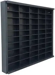 Display para Coleção com 50 Nichos Escala 1:64, Expositor com Tampa para Melhor Proteção e Visualização