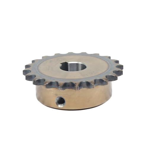 Bevel Gear Pinion Hardware Mechanical 1pcs 19T/20T 06B Precision Industrial Drive Sprocket Wheel 19 20 Teeth Steel Chain Gear Bore 12 14 15 16 17 18 19-30mm(16mm (Keyway 5mm)-20 Teeth)