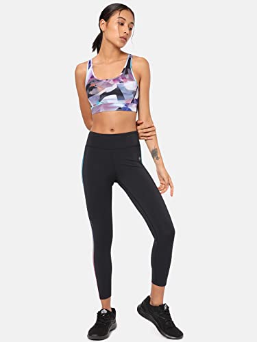 Image of Women's Polyester Lightly Padded Wire Free Sports Bra Multicolored
