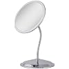 Double VisionTM Gooseneck Vanity/Wall Mount Mirror 5X/10X Magnification, Made in the USA