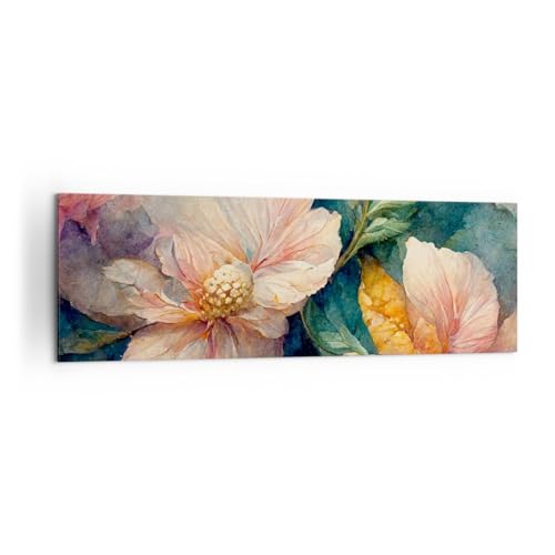 Quadro su Tela 160x50cm Stampe da Parete Fiori Classico Pezzo Grandi XXL Decorazione Murale Camera da Letto Cucina 1 pezzo Quadri Moderni Soggiorno Grafica Immagini Wall Art Canvas AB160x50-5606