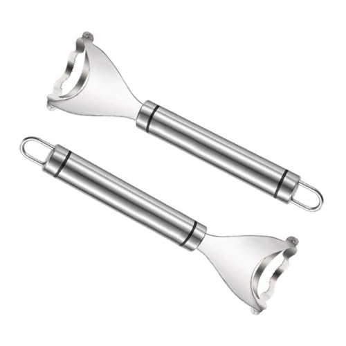 TOGEVAL 2個 ステンレス製コーンストリッピングツール点 キッチン用多機能とうもろこし粒取り器 軽量コンパクトで高速剥離可能な調理器具