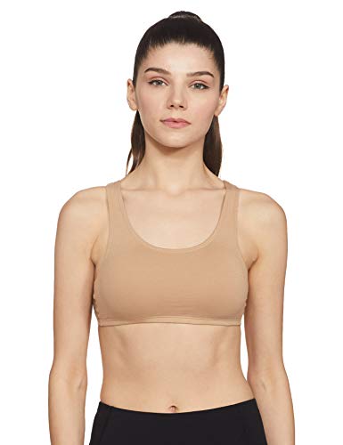Image of Jockey Women's 1582 Super Combed Regular Cotton Elastane Stretch Slip On Crop Top With Stay Fresh Treatment Bra