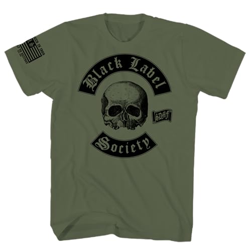 Black Label Society Band T Shirt Adult Front & Back Print Green American Heavy Metal Band Graphic Tees