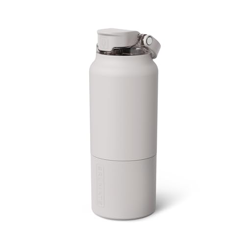 Image of BruMate Rise 35oz Water Bottle With 100% Leakproof Covered Silicone Straw | Insulated Stainless Steel Water Bottle With Removable Straw | Fast Flow | Soft Sip Silicone Spout | BPA-Free (Dune)