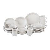 Santa Anita Vajilla de Ceramica Mauve (Blanco 30 piezas)