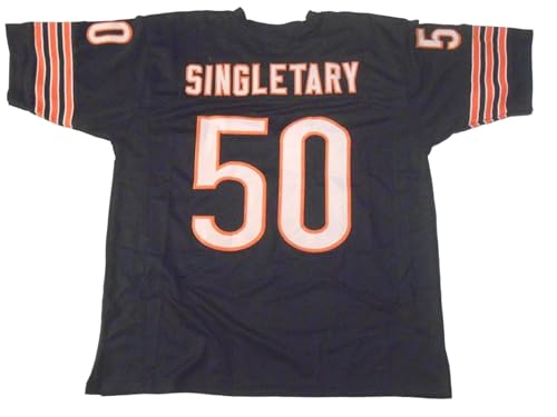 Mike Singletary Custom Jersey Stitched Blue Football New No Brand/Logos (US, Alpha, XX-Large, Regular, Regular, Blue)
