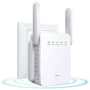 WiFi Extender, Repeater Wi-Fi Signal Booster Amplifier for Home Cover Up to 300sq.ft WiFi 2.4GHz Dual Band Wireless Repeater, 4 Antennas 360° WiFi Amplifier, WiFi Range Amplifier with Ethernet