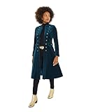 Joe Browns Women's Longline Military Moleskin Coat, Turquoise, 16