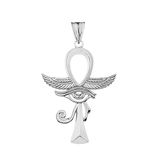 Up To 40% OFF Dazzling Sterling Silver Ankh Cross with Eye of Horus Pendant 🔥 Dazzling Sterling Silver Ankh Cross with Eye of Horus Pendant