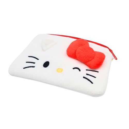 Kitty Red Bow Face Slim Zipper Pouch Soft & Cute Japanese Popular Anime Character for Girls and Fans3
