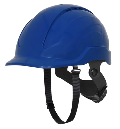 Image of KARAM PN571 Lightweight ABS Safety Helmet for Construction & Outdoor Activities | Adjustable Chin Strap & Rachet Type Adjustment | Comfortable & Durable Hard Hat | EN Certified | Star Blue