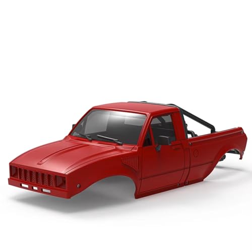 RC���f���p�[�c For Axial For SCX24 C10 For Bronco For Wrangler Base Camp For 4Runner 1/24 �n�[�h�{�f�B�V�F���t���x�b�h���b�N RC �N���[���[�A�b�v�O���[�h�p�[�c(Red)