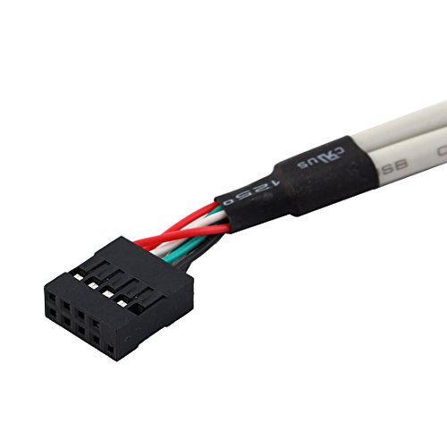 Uxcell A09010600UX0042 Motherboard Usb 2.0 9 Pin Header To 2 Ports A Female Adapter Cable thumb #1