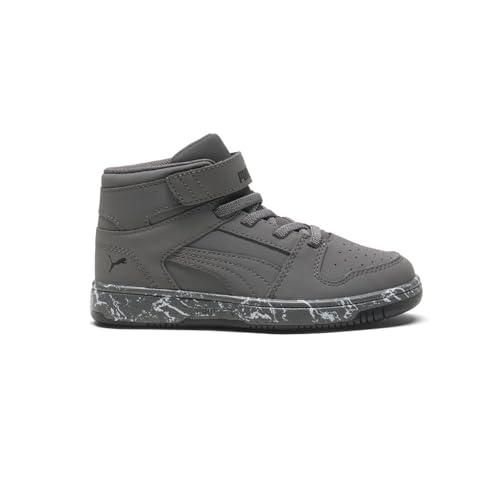PUMA Toddler Boys Rebound Layup Marble Nubuck High Sneakers Shoes Casual - Grey - Size 3 M
