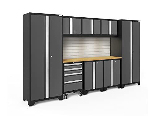 NewAge Products Bold Series Gray 9 Piece Set, Garage Cabinets, 50524