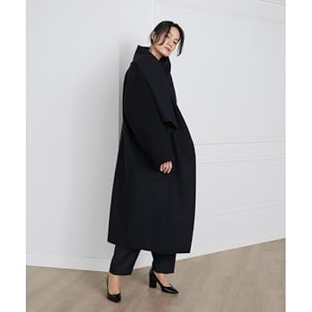 INED イネド 女優襟 Aラインコート ベージュラップコート ウエストベルト付 INED 美品 イネド アンゴラ ウール セミロング コート ラビット