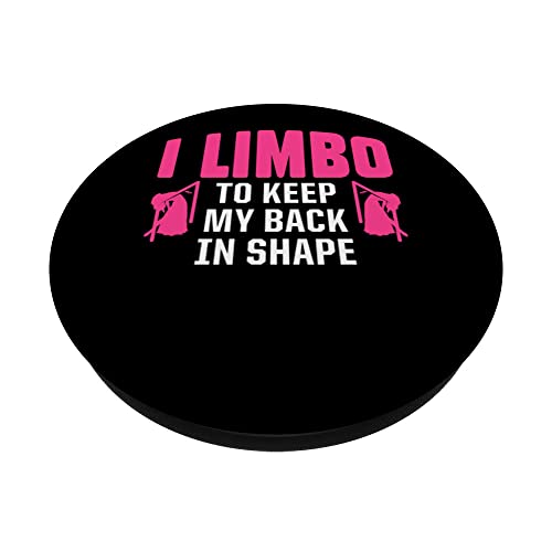 Limbo Dance Limbo Dancing Dancer Girl Limbo Stick PopSockets Swappable PopGrip, Black - Image 2