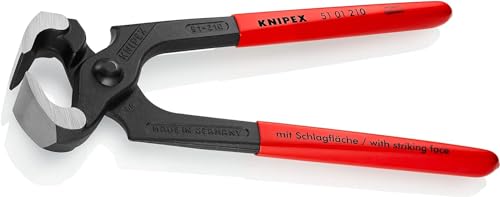 KNIPEX Hammerzange mit Kunststoff überzogen schwarz atramentiert 210 mm, 51 01 210