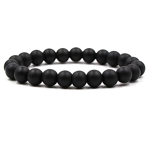 Bracelet pierre naturelle véritable 8 mm : fini les bijoux fragiles pour couple