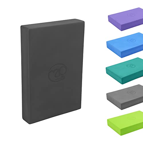 Yoga-Mad EVA Yoga Block | Non Slip Foam Block for Yoga Pilates Stretching & Home Workouts Providing Support & Stability | 30cm x 20cm x 5cm