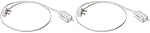 Amazon Basics 3-Foot 2-Prong Cord d'extension intérieure bande de puissance-Flat Plug-13 Des ampères, 1625 watts, 125 VAC-2-Pack, blanc